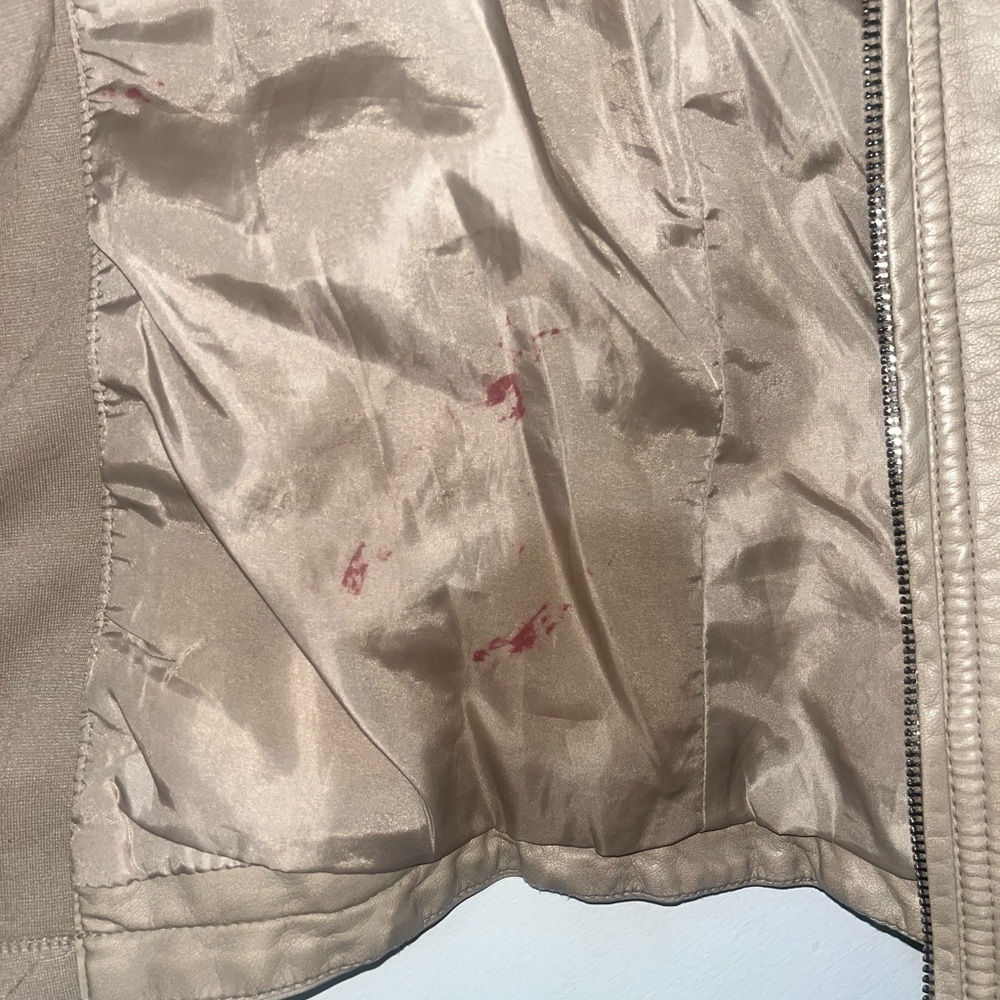 Express Women's Tan Pleather Jacket - Picture 5 of 5